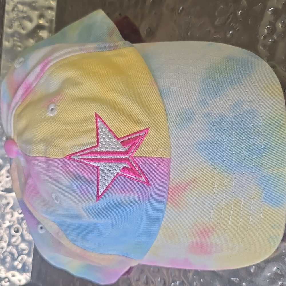 Jeffree Star Tie-Dye Baseball Cap with Star Embroidery, NEW